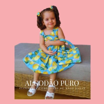 Vestido azul limão siciliano - Imagem 3