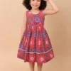 Vestido de Algodão Vermelho Mandala