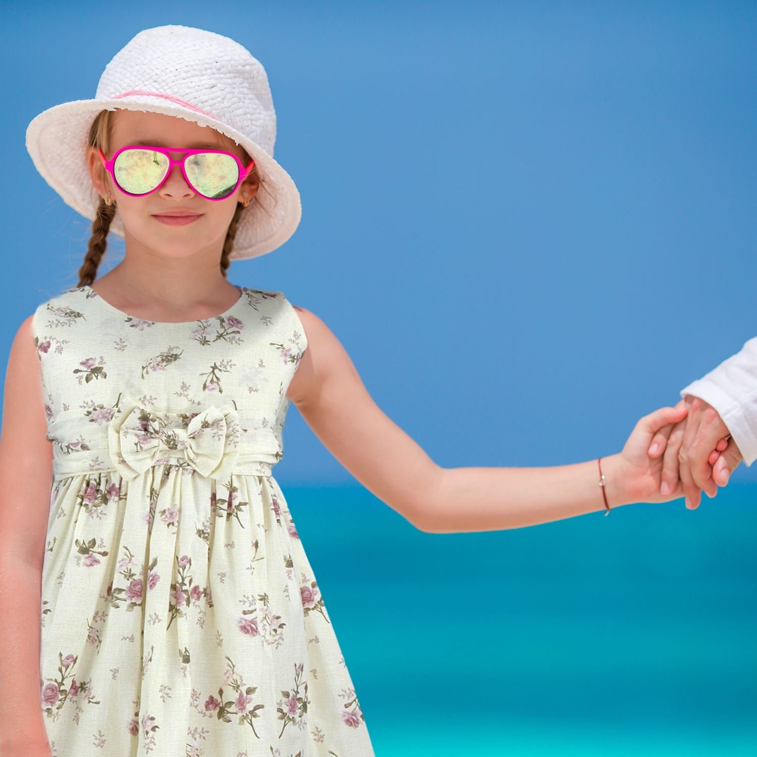 Vestido Offwhite com Flores Lilás - Imagem 2