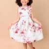 Vestido Azul Floral com Gola