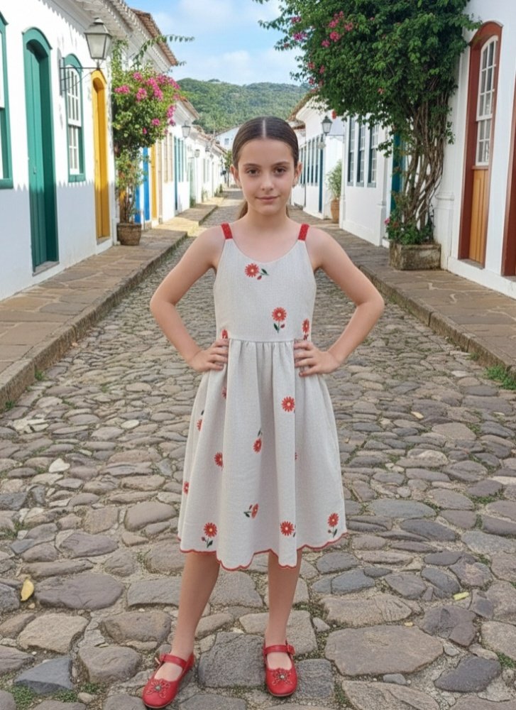 Vestido Jardim de Linho