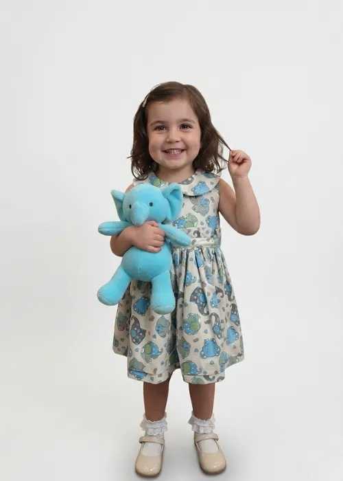 Vestido de Algodão Elefantinho