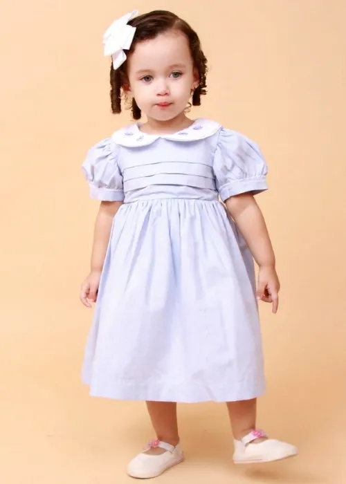 Vestido Infantil Azul Clássico