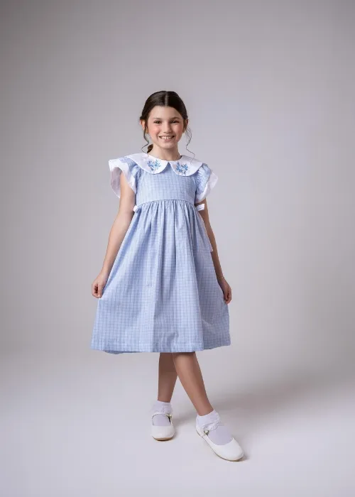Vestido Infantil Azul Romântico