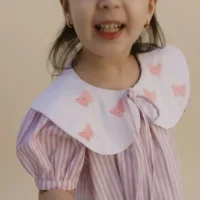 Vestido Infantil Com Bordado De Borboleta